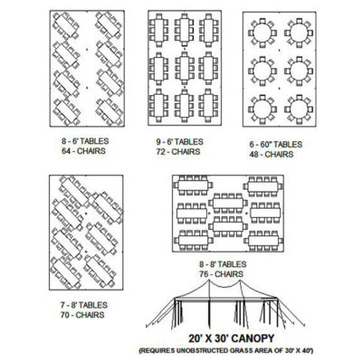 Tent Seating Charts – MR Event Rental Inc